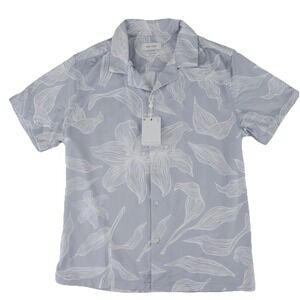 Porter‎ & Ash Kinetic Stretch Short Sleeve Button Up Shirt Mens Medium Gray
